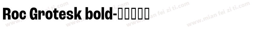 Roc Grotesk bold字体转换